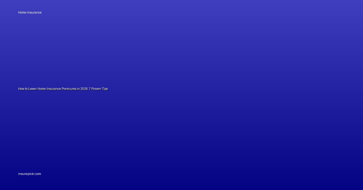 How to Lower Home Insurance Premiums in 2026: 7 Proven Tips